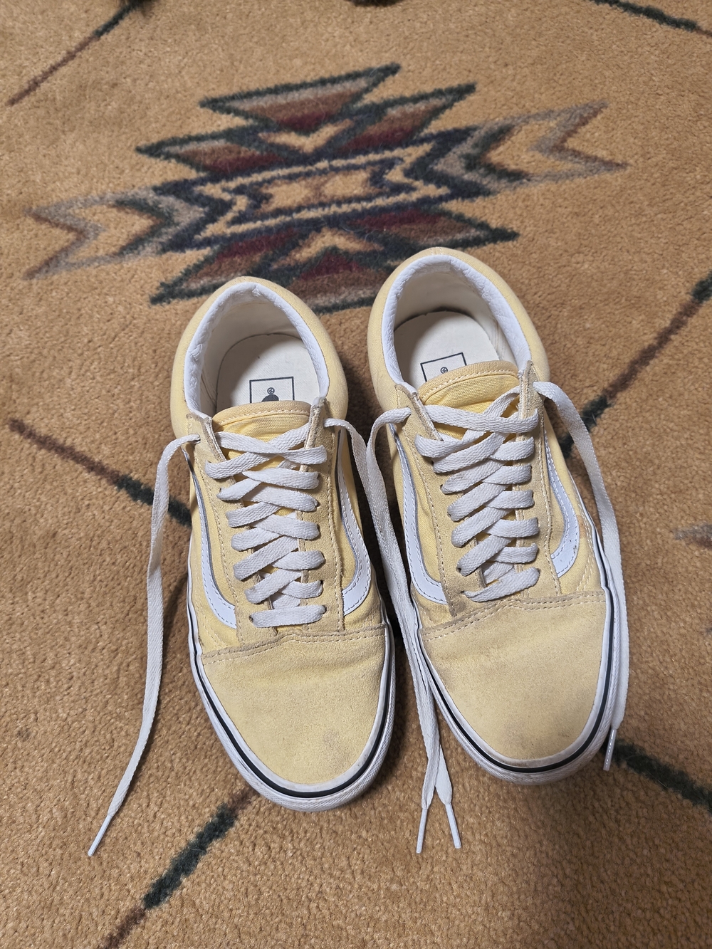 Yellow Suede Low-Top Vans Sneakers